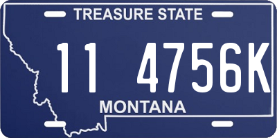 MT license plate 114756K