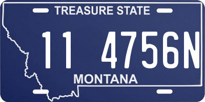 MT license plate 114756N