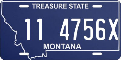 MT license plate 114756X