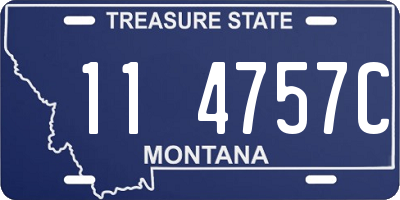 MT license plate 114757C