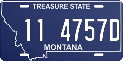 MT license plate 114757D