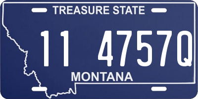 MT license plate 114757Q