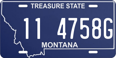 MT license plate 114758G