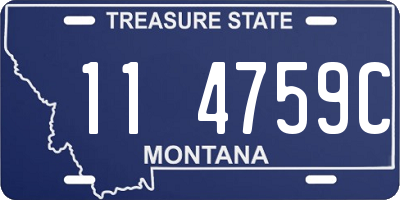 MT license plate 114759C