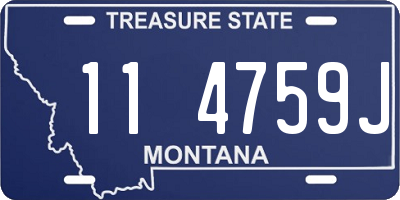 MT license plate 114759J