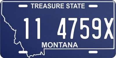 MT license plate 114759X