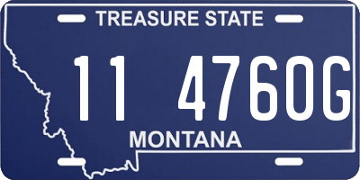 MT license plate 114760G