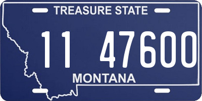 MT license plate 114760O