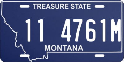 MT license plate 114761M