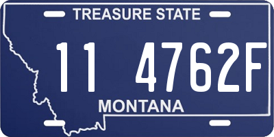 MT license plate 114762F