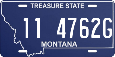 MT license plate 114762G