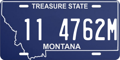 MT license plate 114762M