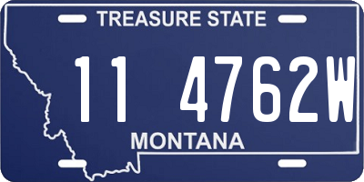 MT license plate 114762W