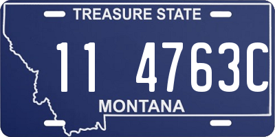 MT license plate 114763C