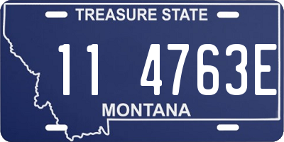 MT license plate 114763E