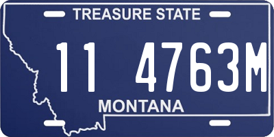 MT license plate 114763M