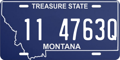 MT license plate 114763Q