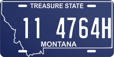 MT license plate 114764H