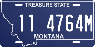 MT license plate 114764M