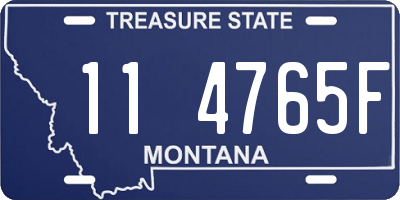 MT license plate 114765F