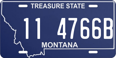 MT license plate 114766B