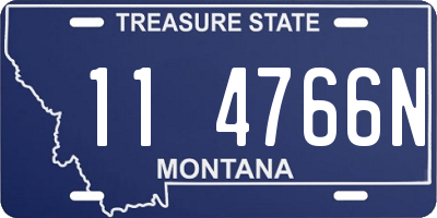 MT license plate 114766N