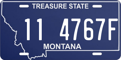 MT license plate 114767F