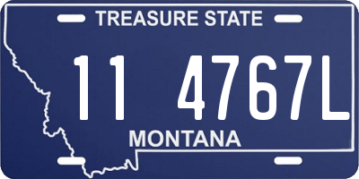 MT license plate 114767L