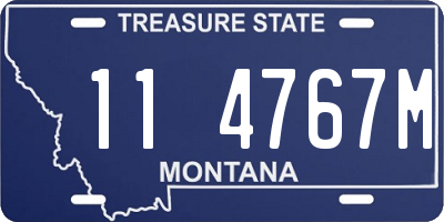 MT license plate 114767M