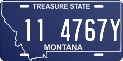 MT license plate 114767Y