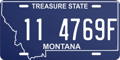 MT license plate 114769F