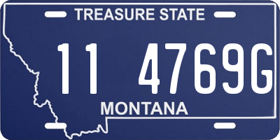 MT license plate 114769G