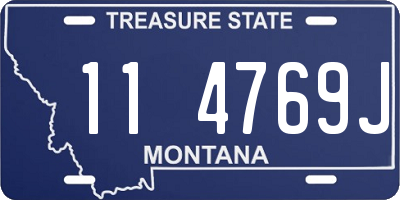 MT license plate 114769J