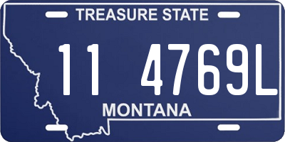 MT license plate 114769L