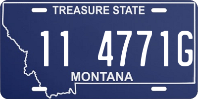 MT license plate 114771G