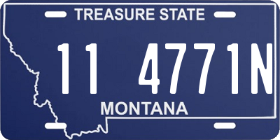 MT license plate 114771N