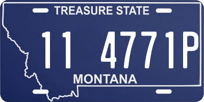 MT license plate 114771P