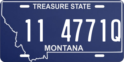 MT license plate 114771Q
