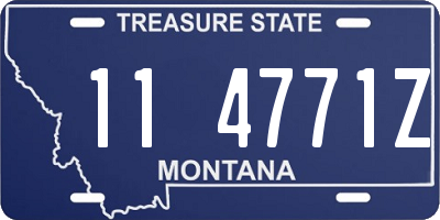 MT license plate 114771Z