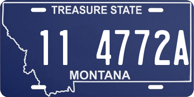MT license plate 114772A