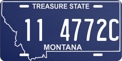 MT license plate 114772C