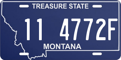 MT license plate 114772F