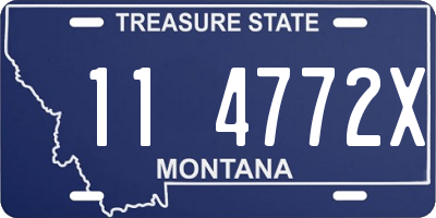 MT license plate 114772X