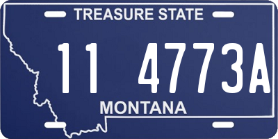 MT license plate 114773A