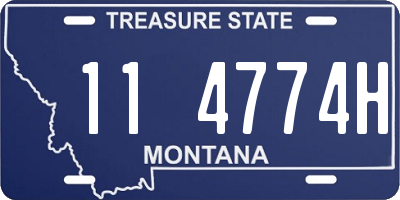 MT license plate 114774H