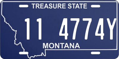 MT license plate 114774Y