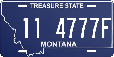 MT license plate 114777F