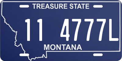 MT license plate 114777L