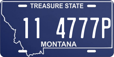 MT license plate 114777P