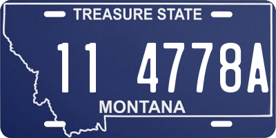 MT license plate 114778A